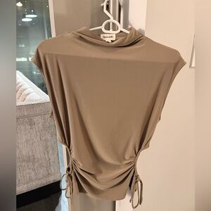 Open Edit Women's Taupe Ruched Blouse